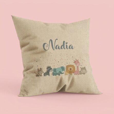 Cuscino personalizzato con scritta - Nome del bambino - In