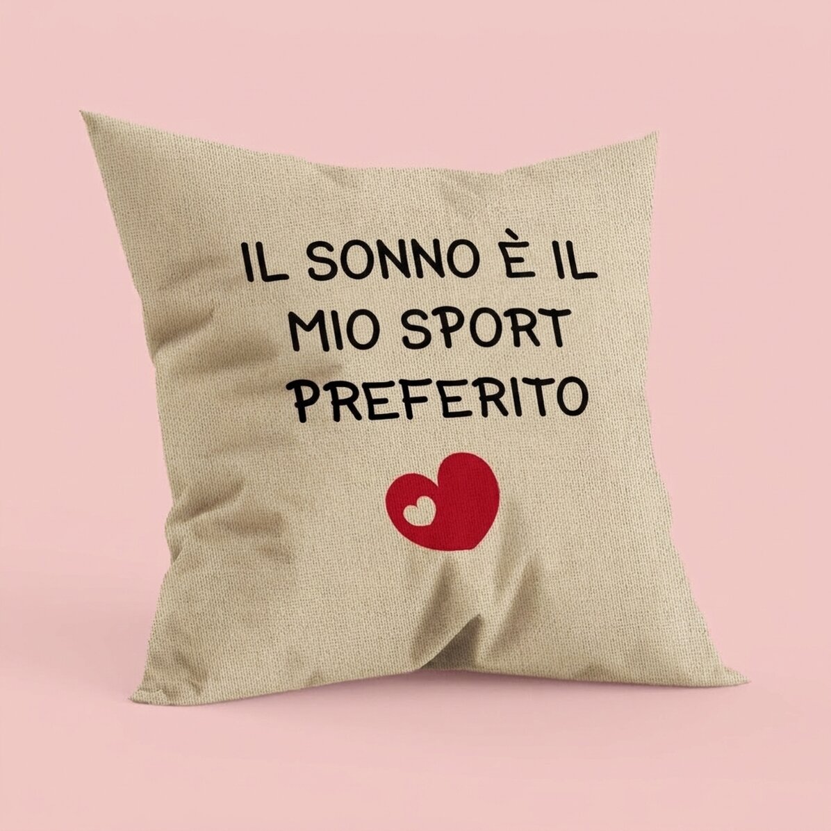 Cuscino personalizzato con scritta - Lo sport preferito - In