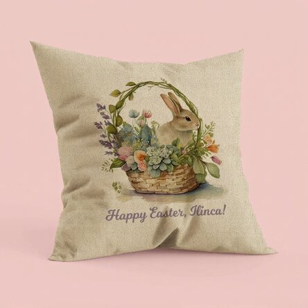 Cuscino personalizzato con scritta - Buona Pasqua - In