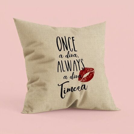 Cuscino personalizzato con scritta - Diva - In