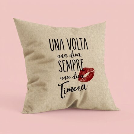 Cuscino personalizzato con scritta - Diva - In