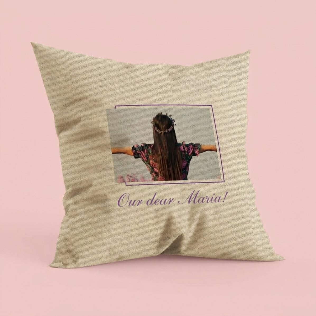 Cuscino personalizzato con foto e messaggio - In
