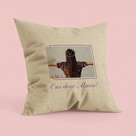 Cuscino personalizzato con foto e messaggio - In