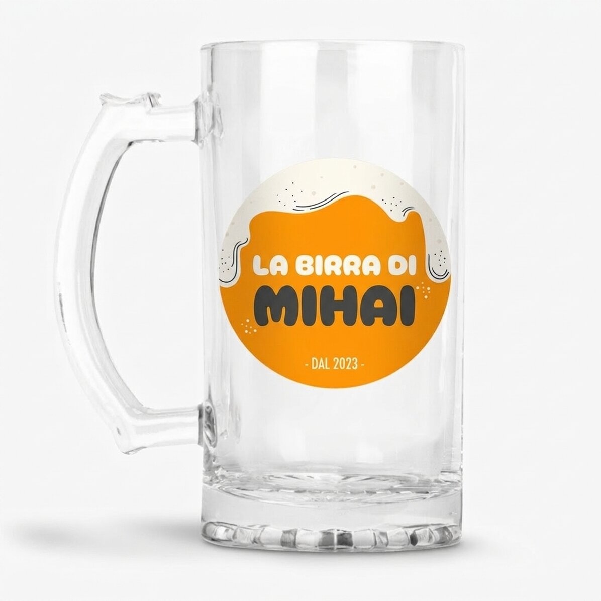Boccale da birra personalizzato con scritta - BEER