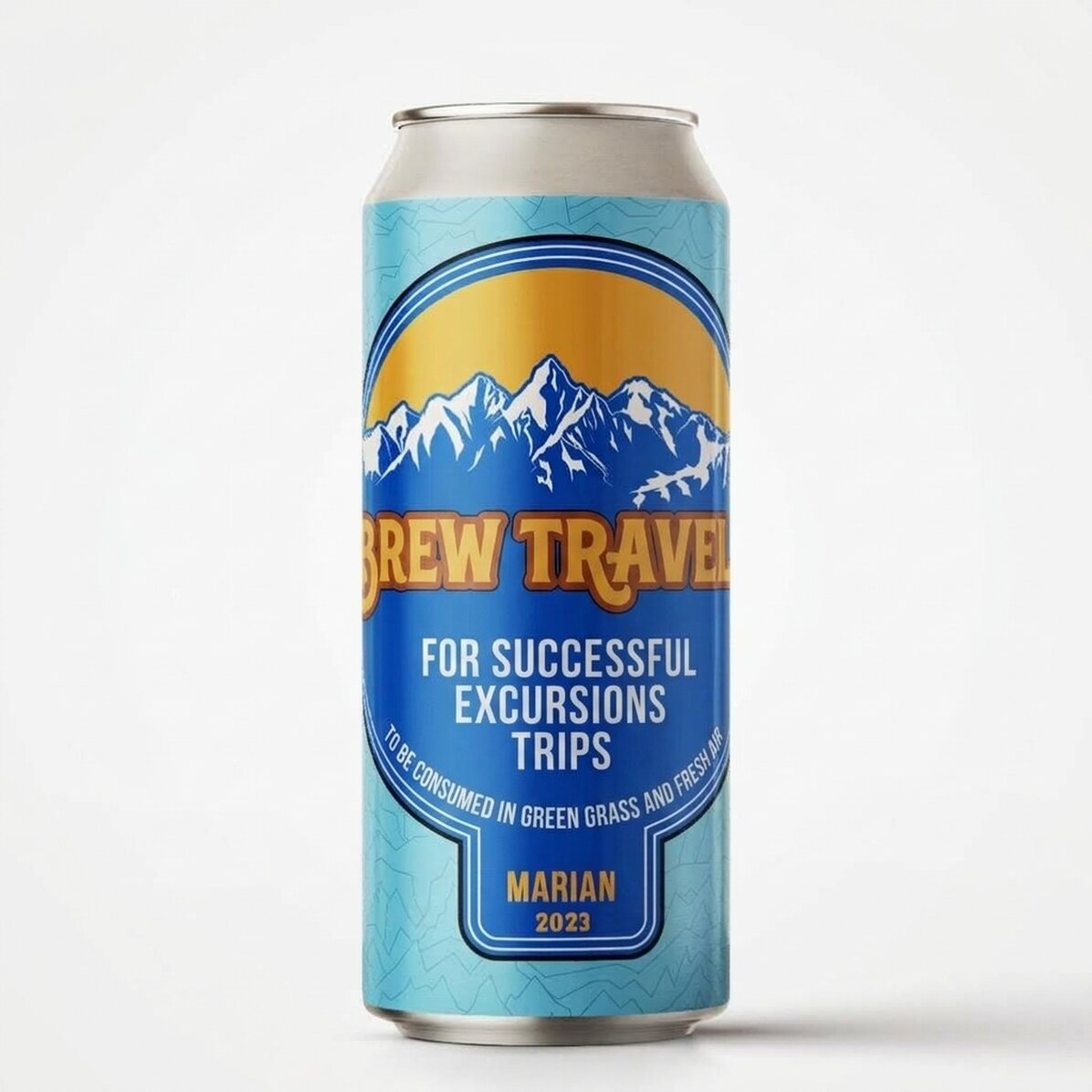 Birra in lattina personalizzata con una scritta - La birra del viaggiatore