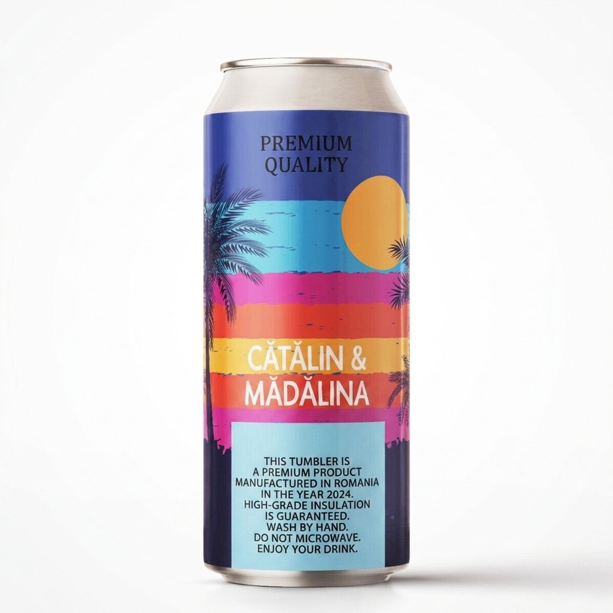 Birra in lattina personalizzata con scritta - summer vibes