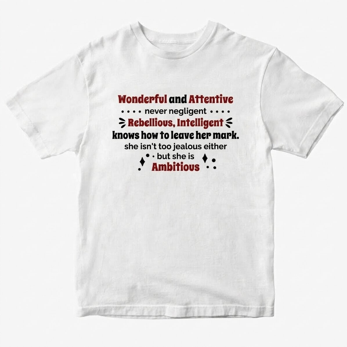 Maglietta in cotone personalizzata con scritta - M.A.R.I.A.