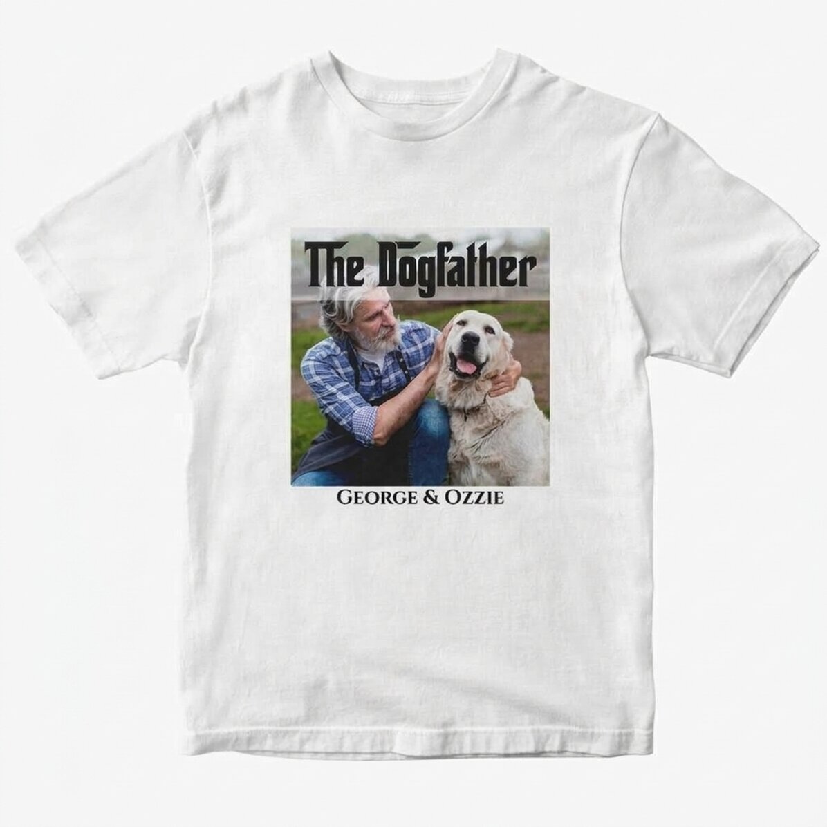 Maglietta in cotone personalizzata con testo e foto - The Dogfather