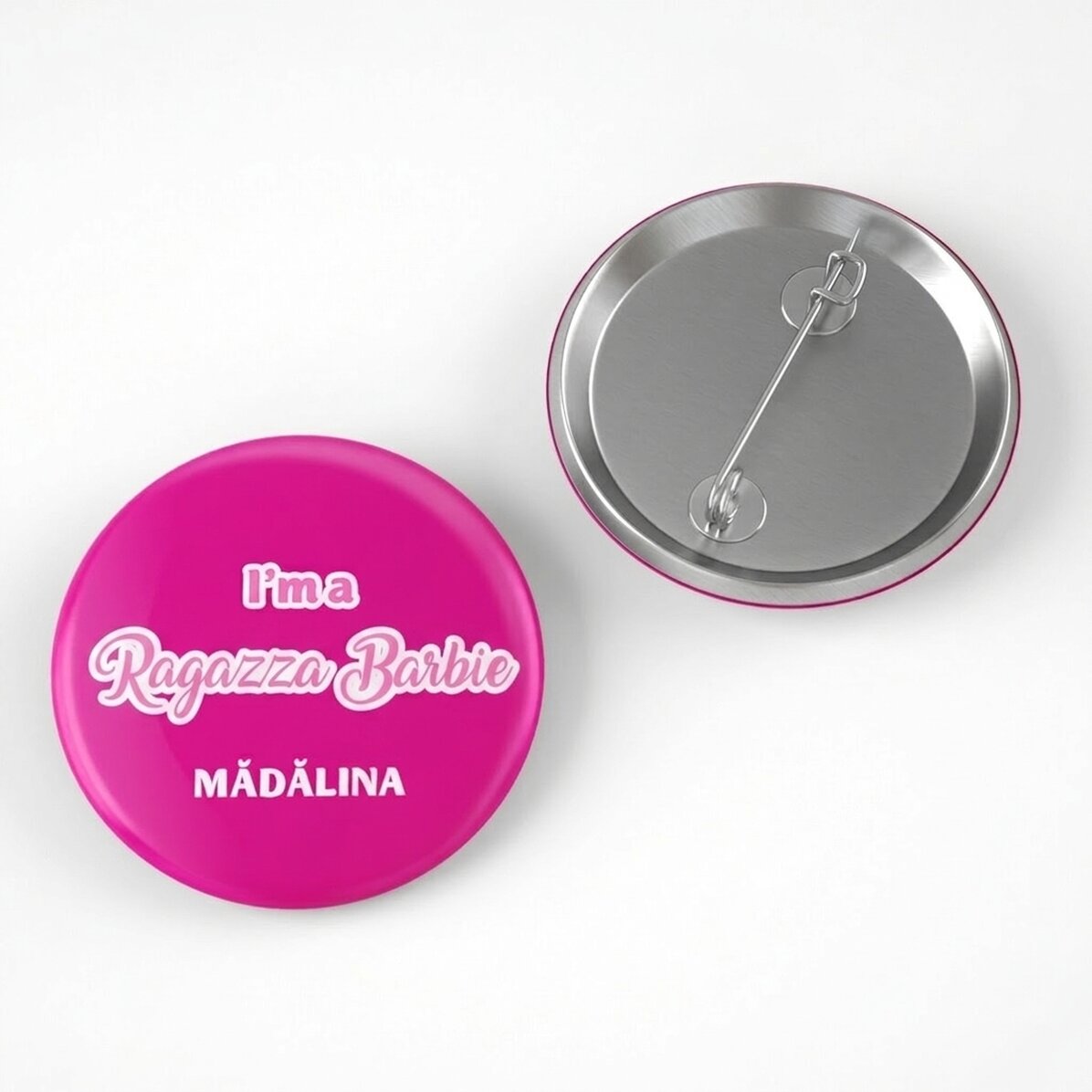 Spilla personalizzata con messaggio - Barbie girl
