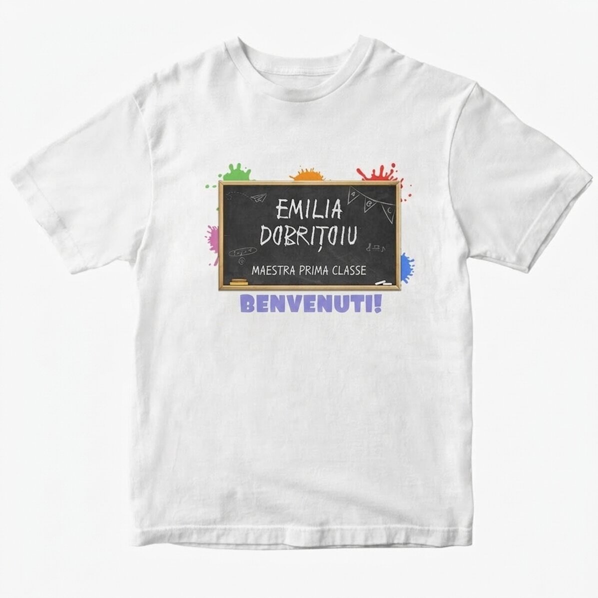 Maglietta in cotone personalizzata con scritta - Maestra
