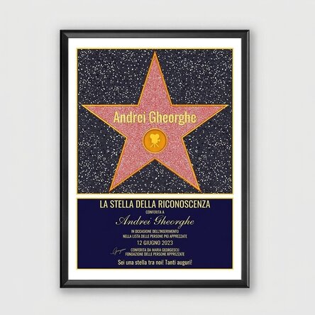 Quadro personalizzato - La stella della gratitudine