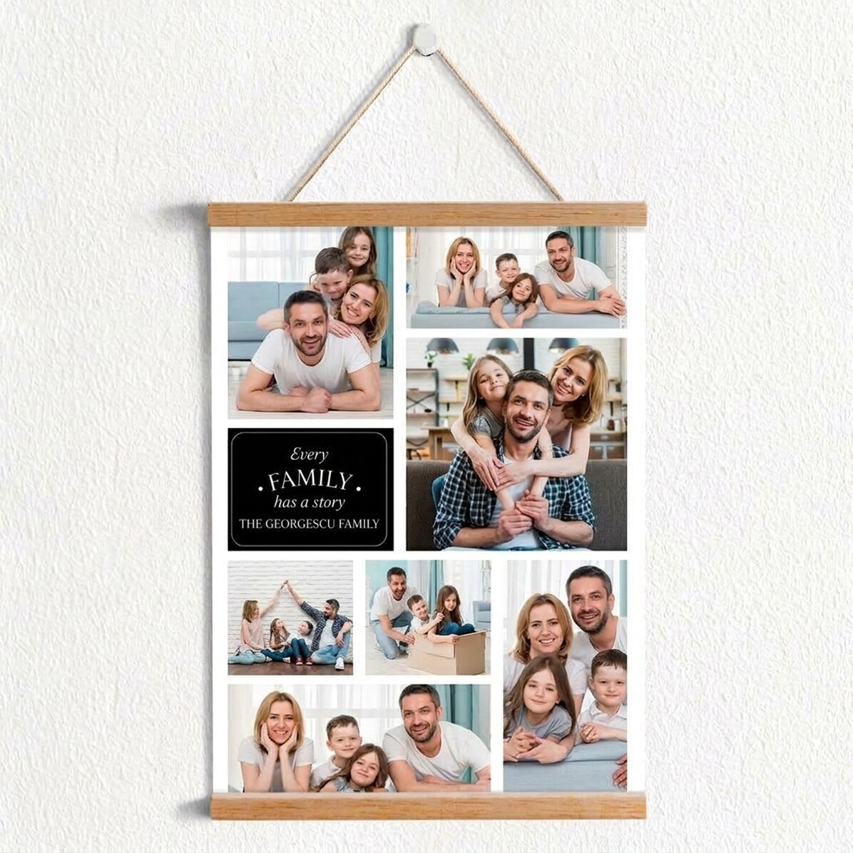 Poster personalizzato con 7 foto di famiglia