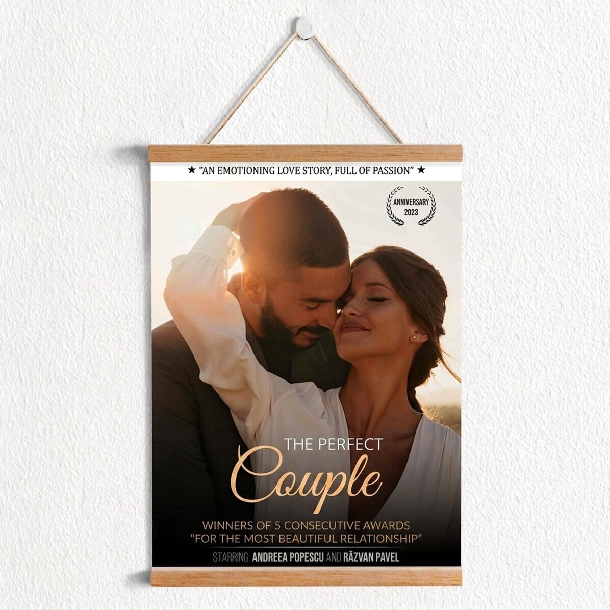 Poster personalizzato con una foto e un messaggio - Poster di un film