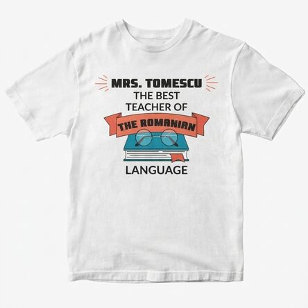 Maglietta in cotone personalizzata con scritta - Best teacher