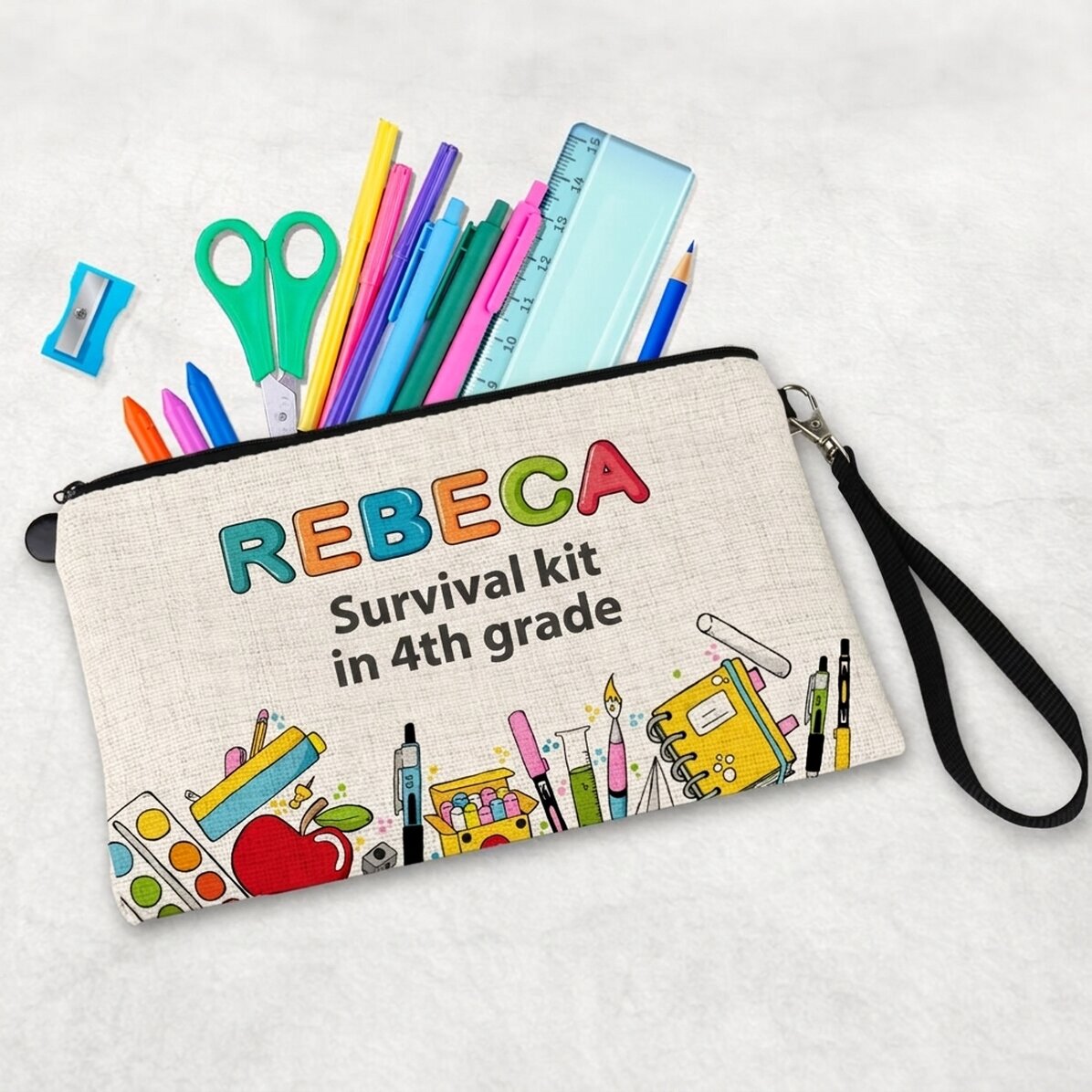 Kit per bambini personalizzato con scritta - Kit per la scuola