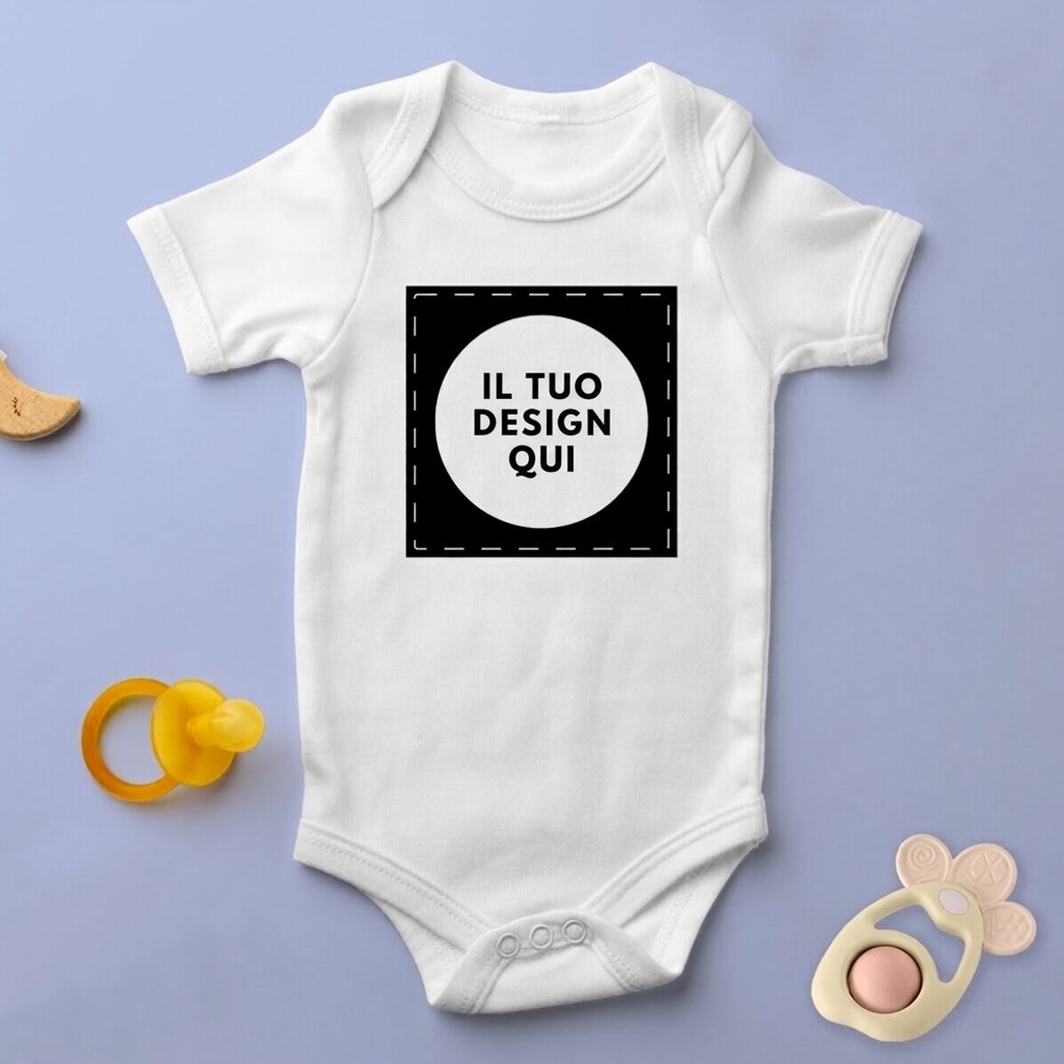 Body per bambini personalizzato con la tua grafica a quadrati