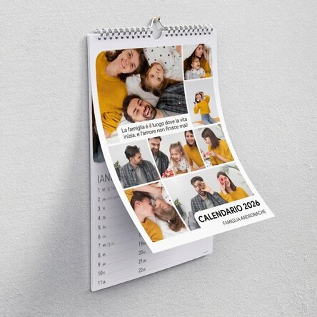 Calendario personalizzato con foto e messaggio