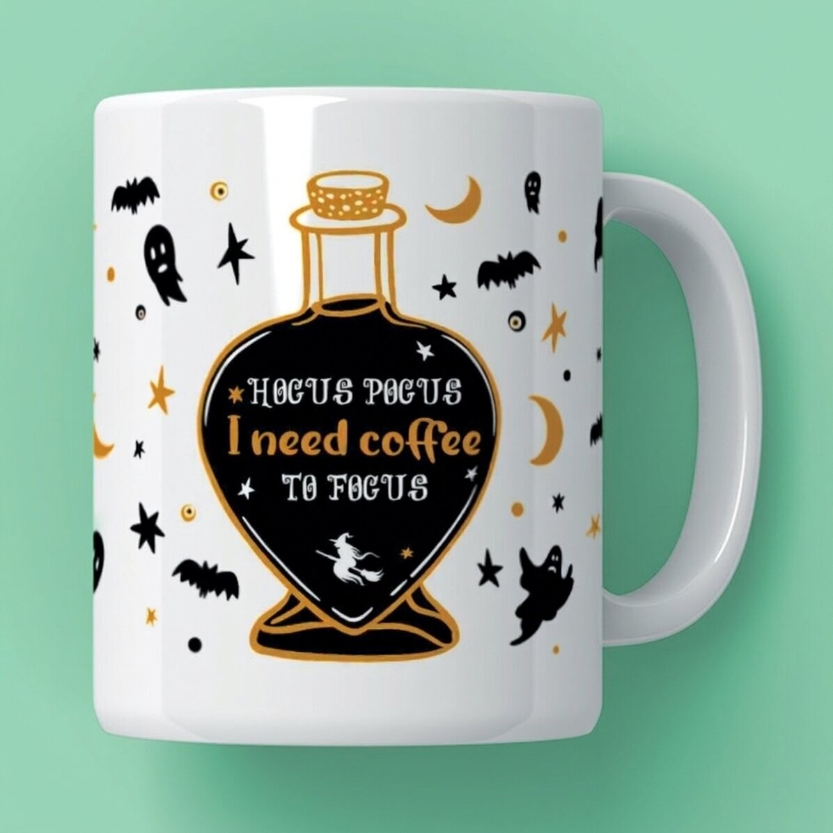 Tazza personalizzata con scritta per Halloween - Hocus Pocus