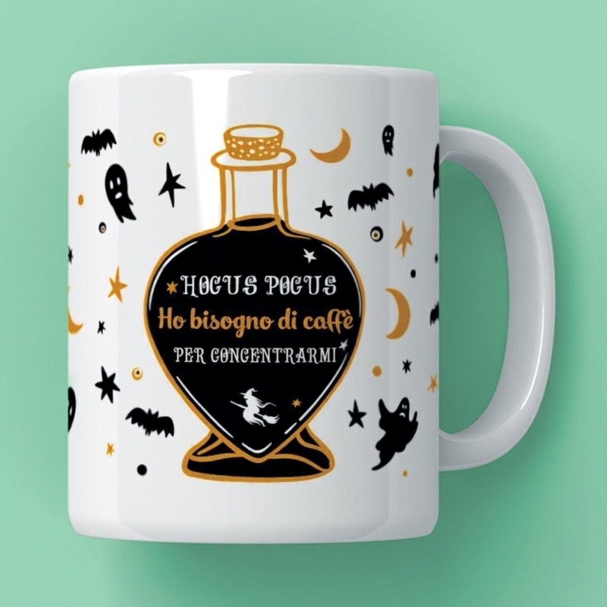 Tazza personalizzata con scritta per Halloween - Hocus Pocus