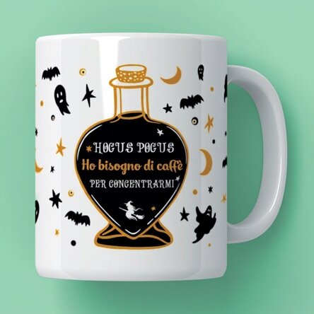 Tazza personalizzata con scritta per Halloween - Hocus Pocus