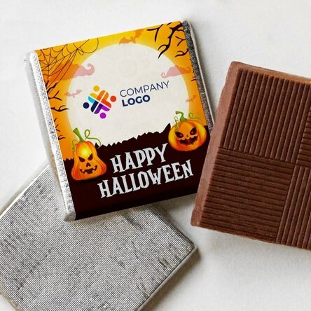 Mini cioccolatino personalizzato con logo e messaggio - Happy Halloween