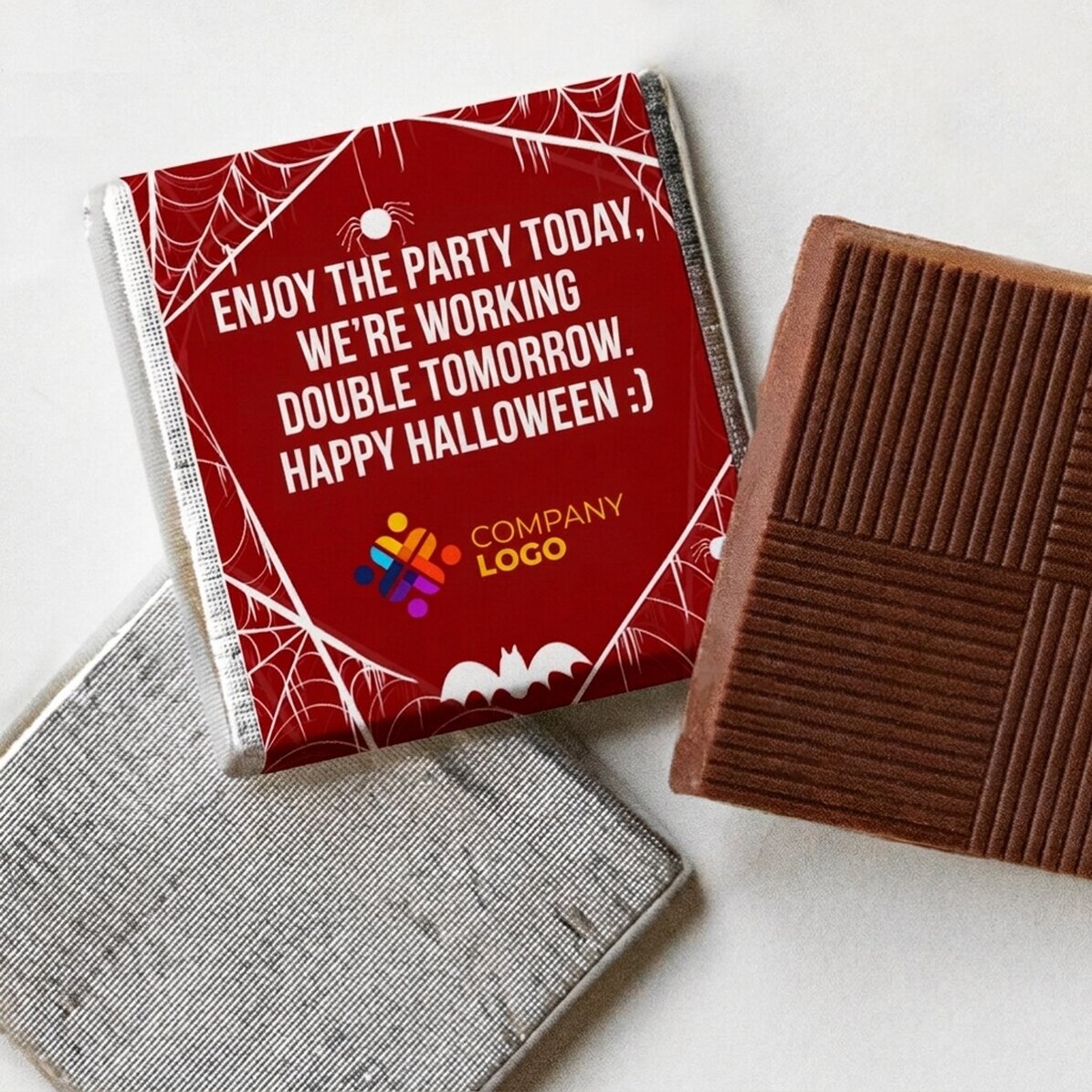 Mini cioccolatino personalizzato con logo e messaggio - Halloween