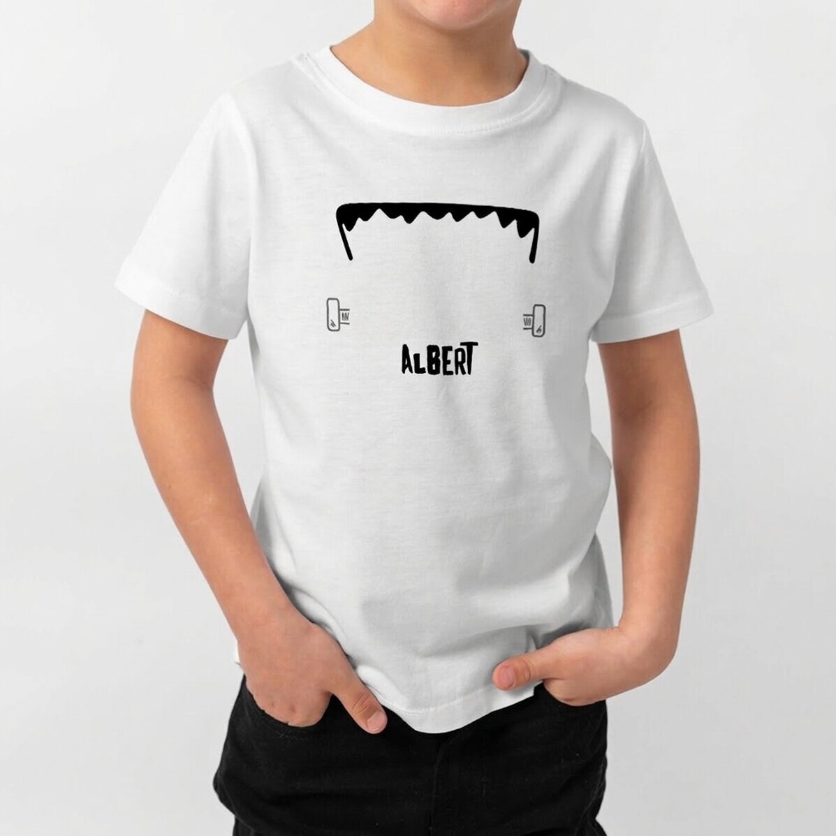 Maglietta di cotone di Halloween per bambini personalizzata con scritta - Little monster