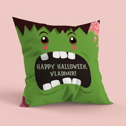 Cuscino personalizzato con scritta, formato grande - Halloween