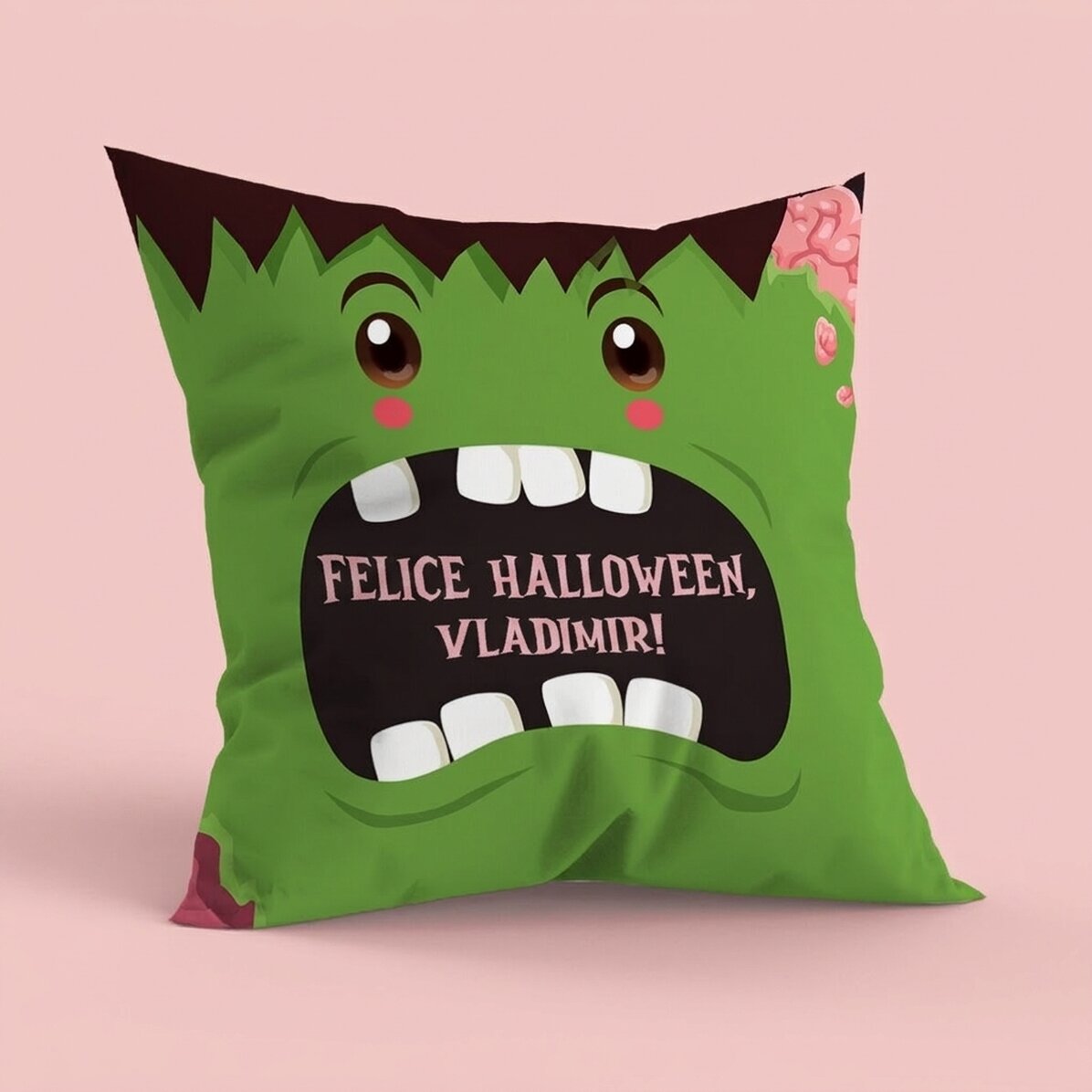 Cuscino personalizzato con scritta, formato grande - Halloween