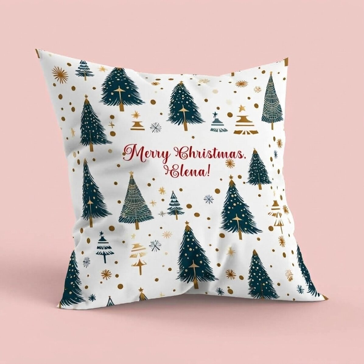 Cuscino personalizzato con messaggio - Albero di Natale
