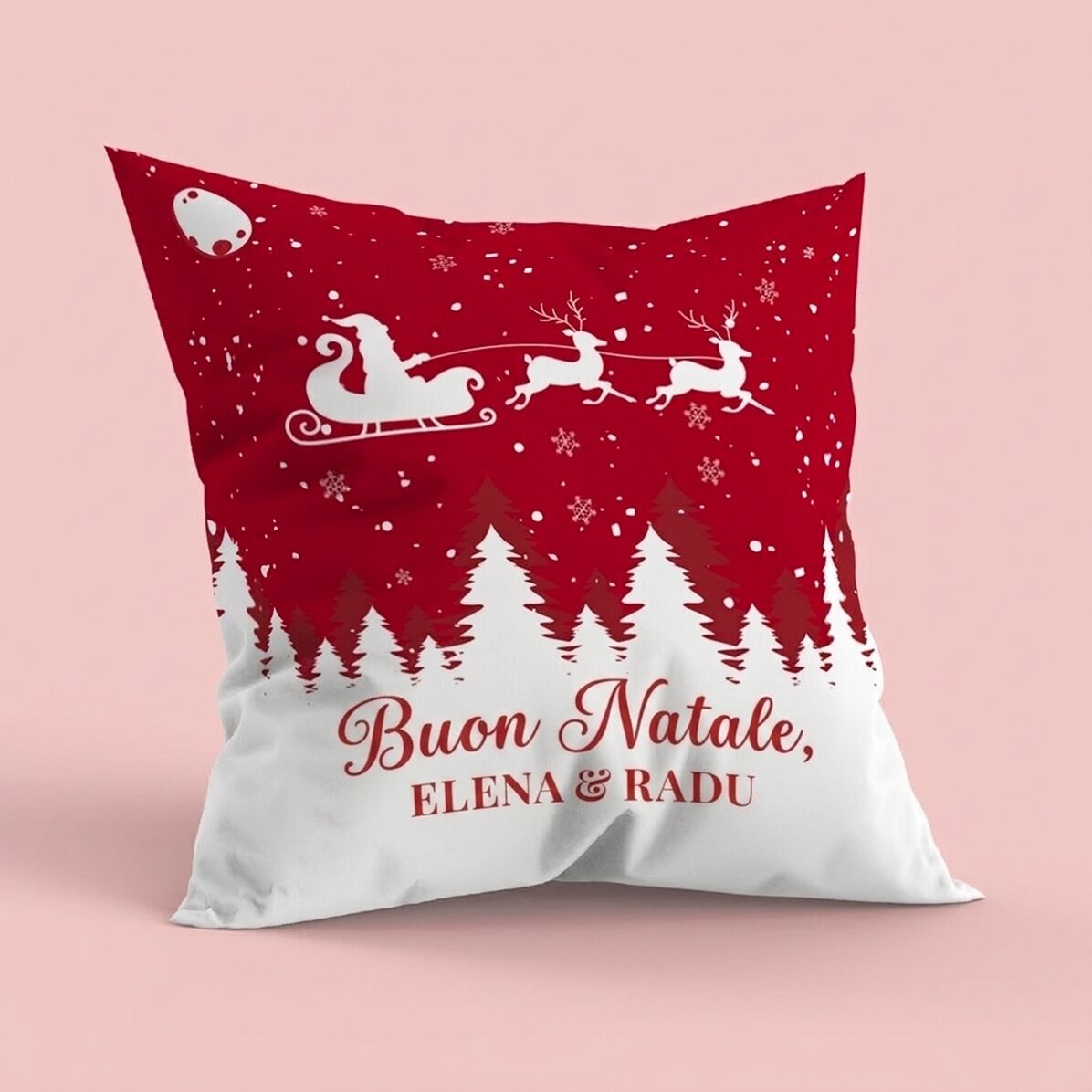 Cuscino personalizzato con messaggio - Natale