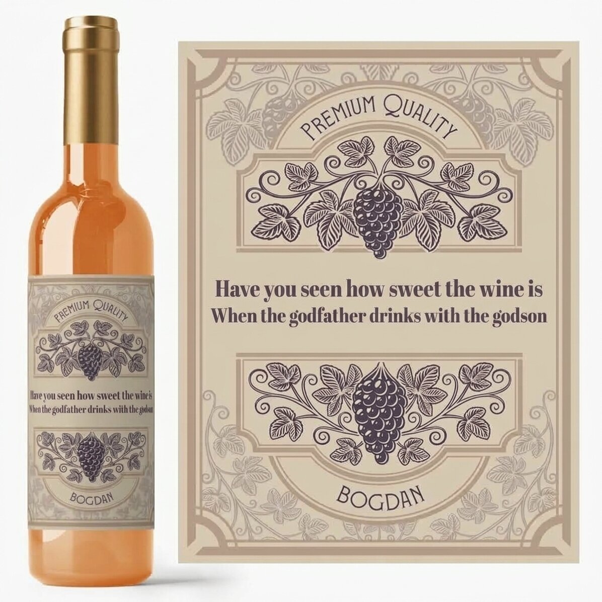 Vino personalizzato con scritta - Vite