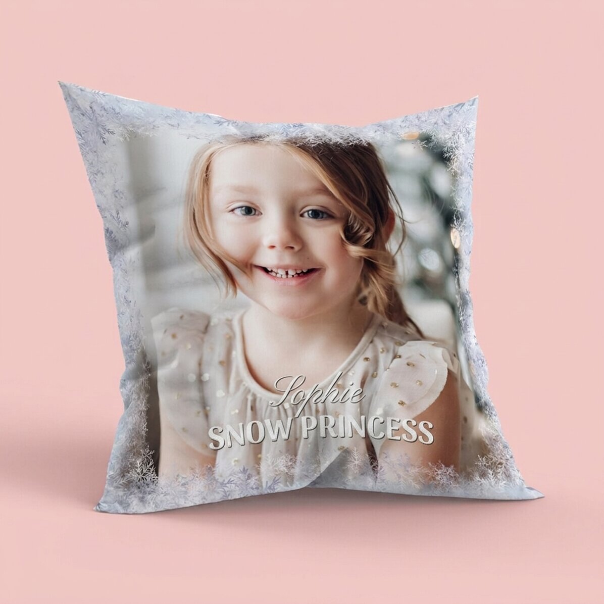 Cuscino personalizzato con foto e testo, formato grande - Winter