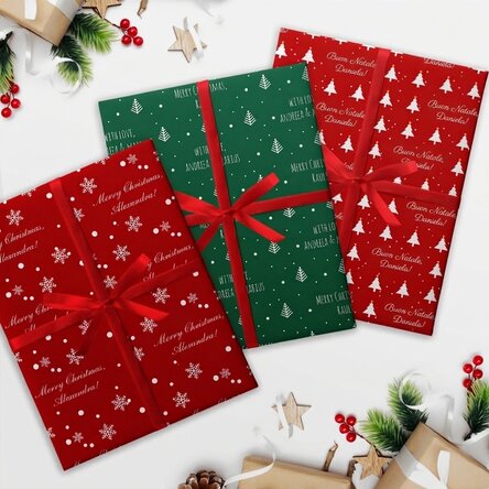 Carta da regalo personalizzata con una frase natalizia