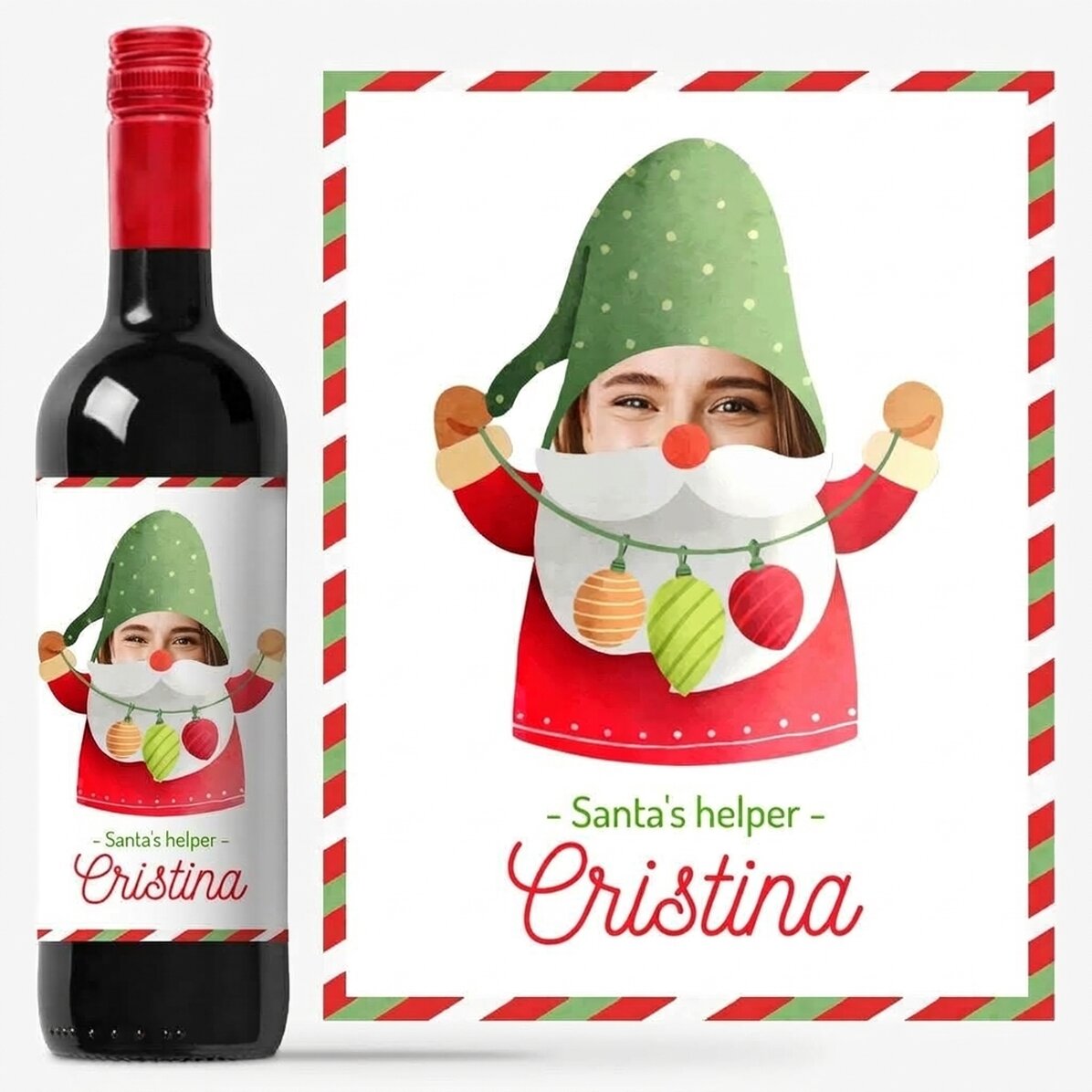 Vino personalizzato con foto e messaggio - L