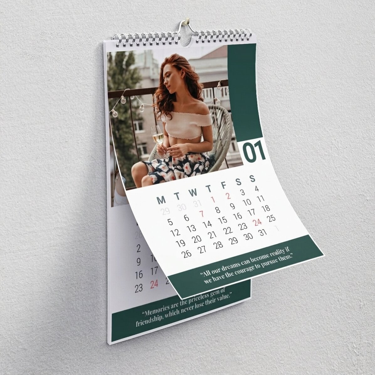 Calendario personalizzato con foto e messaggi - Giorni speciali
