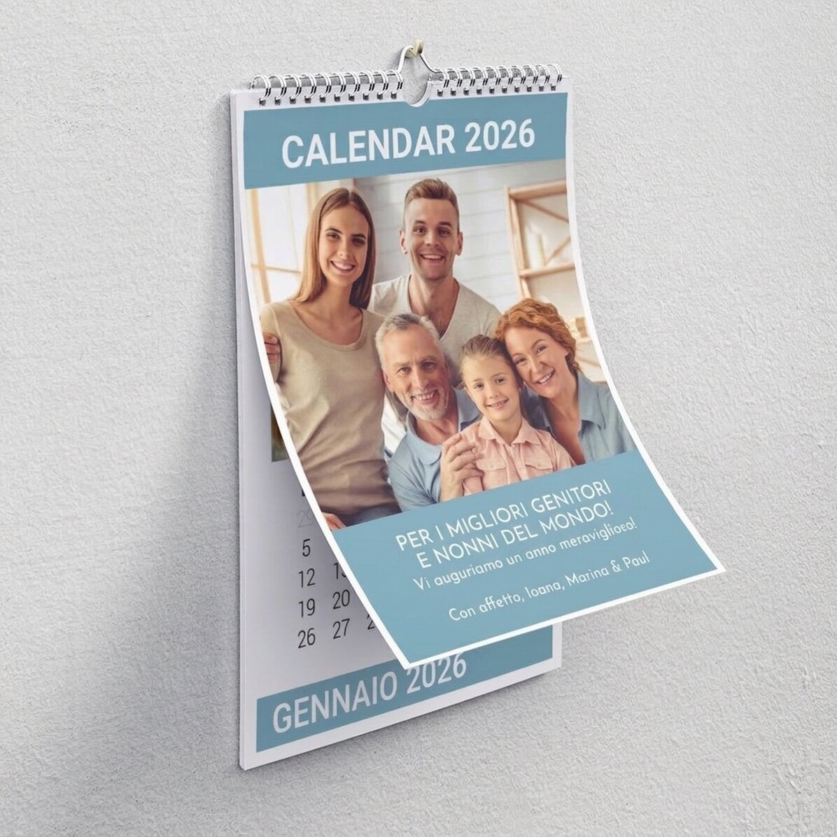 Calendario personalizzato con foto per i propri cari