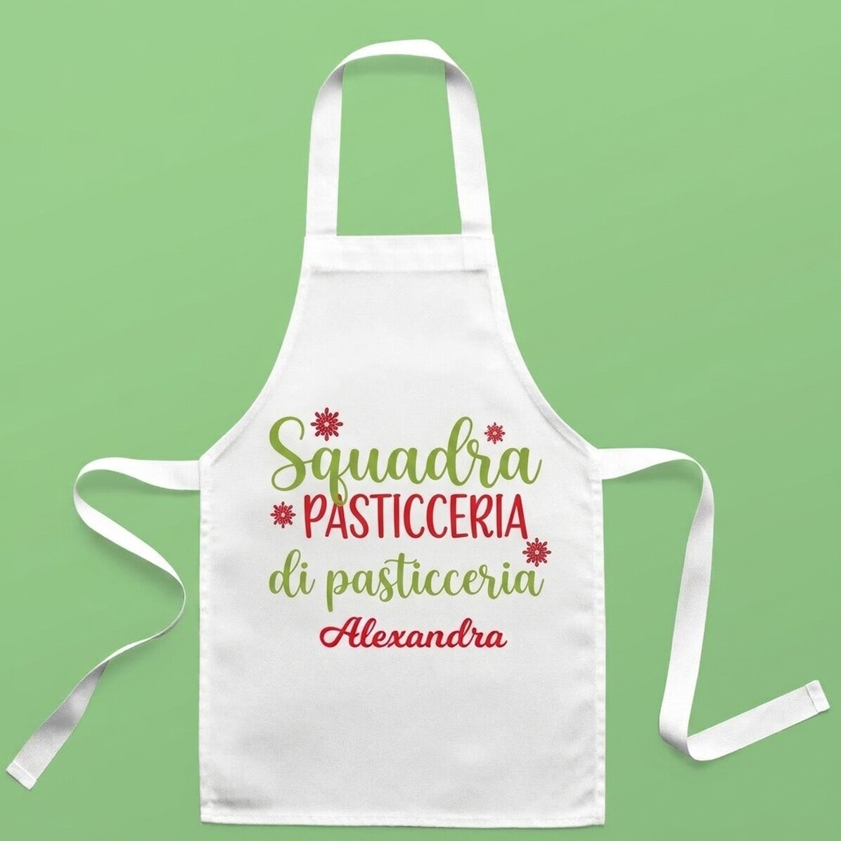 Saccapasta personalizzata per bambini con scritta - Holiday baking team