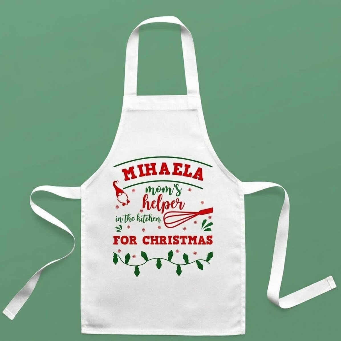 Calzetta natalizia personalizzata per bambini con scritta - Natale in cucina