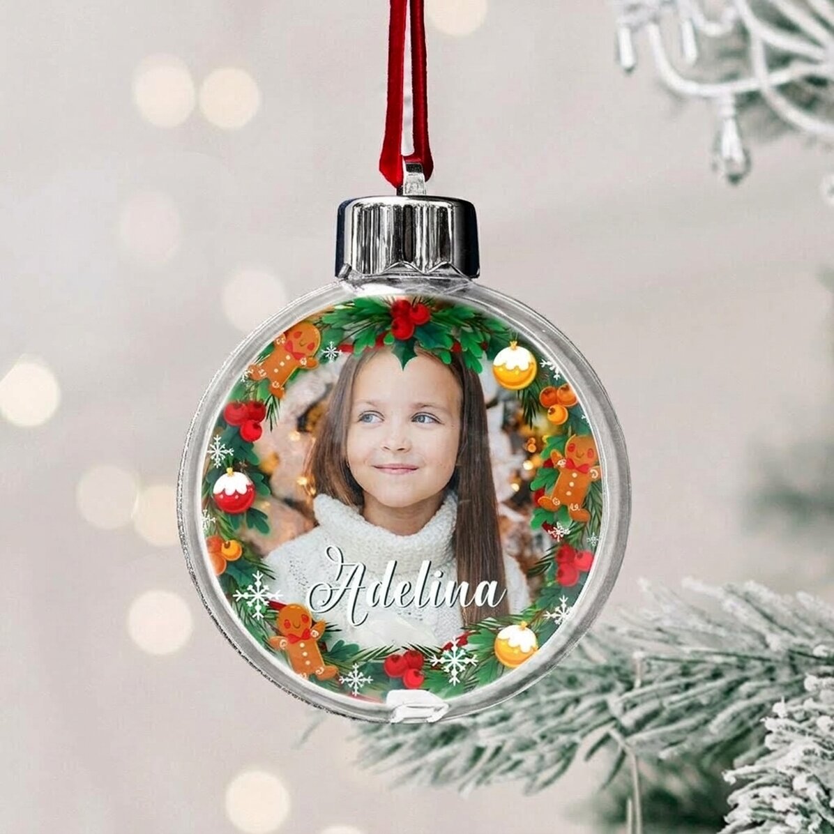Globo personalizzato con foto e testo - Gingerbread
