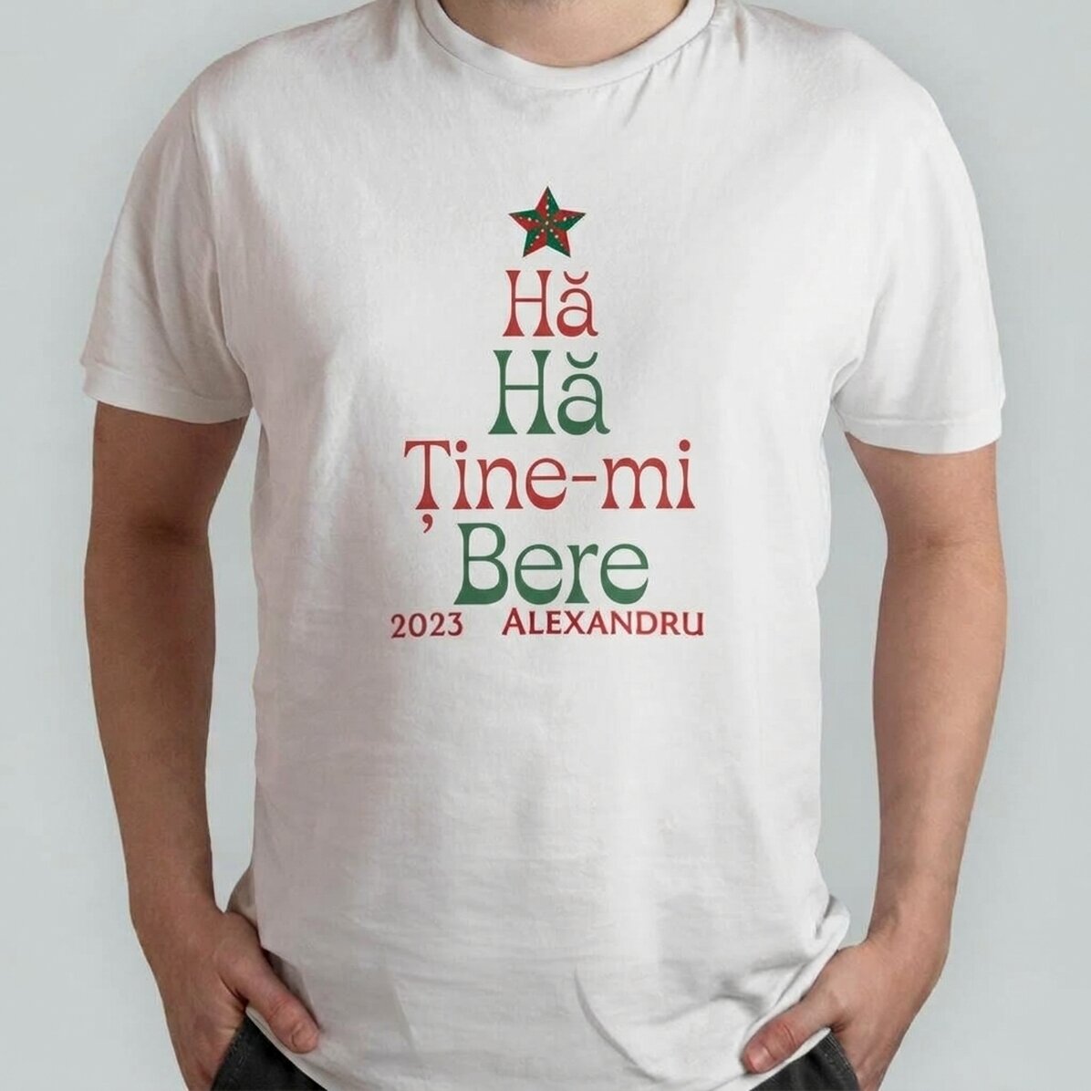 Maglietta in cotone personalizzata con scritta - Ho Ho Hold my beer