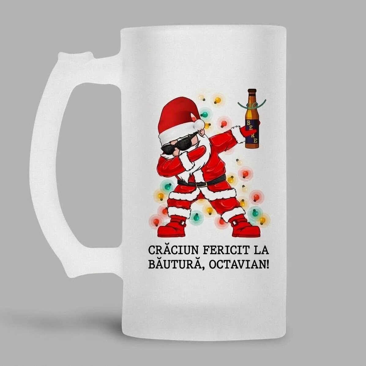 Boccale da birra personalizzato con scritta - Merry Drinks - Mas