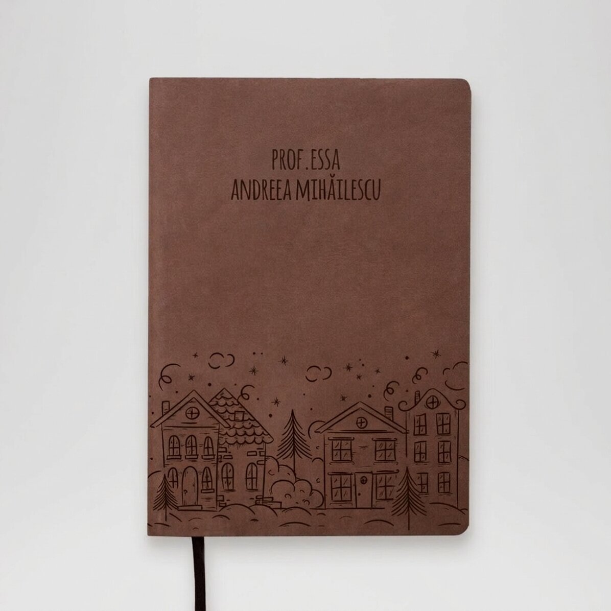 Agenda in pelle personalizzata con testo - Appunti