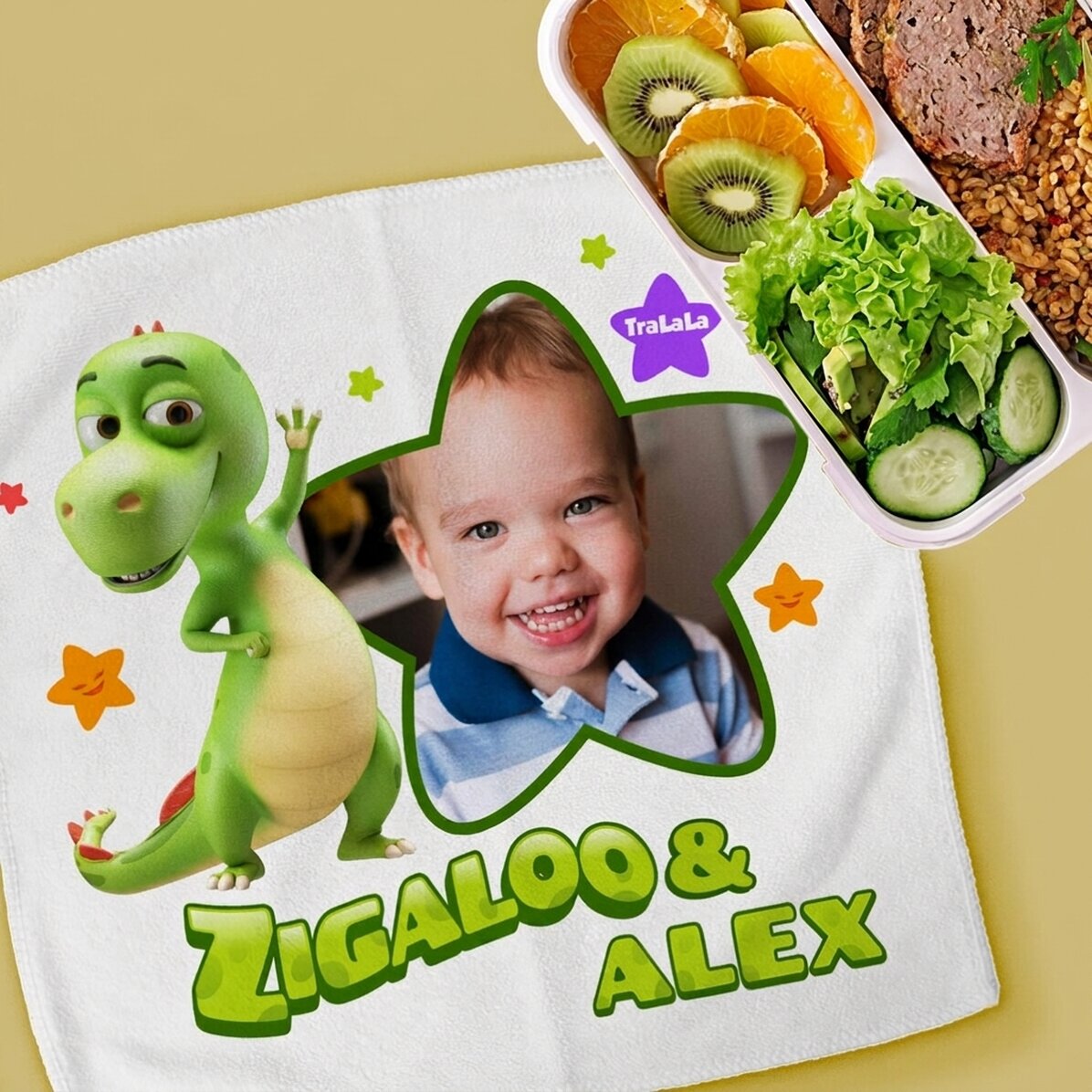 Asciugamano personalizzato con nome e foto - Io e Zigaloo