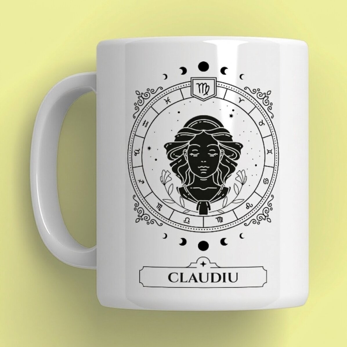 Tazza personalizzata con nome e segno zodiacale - Vergine
