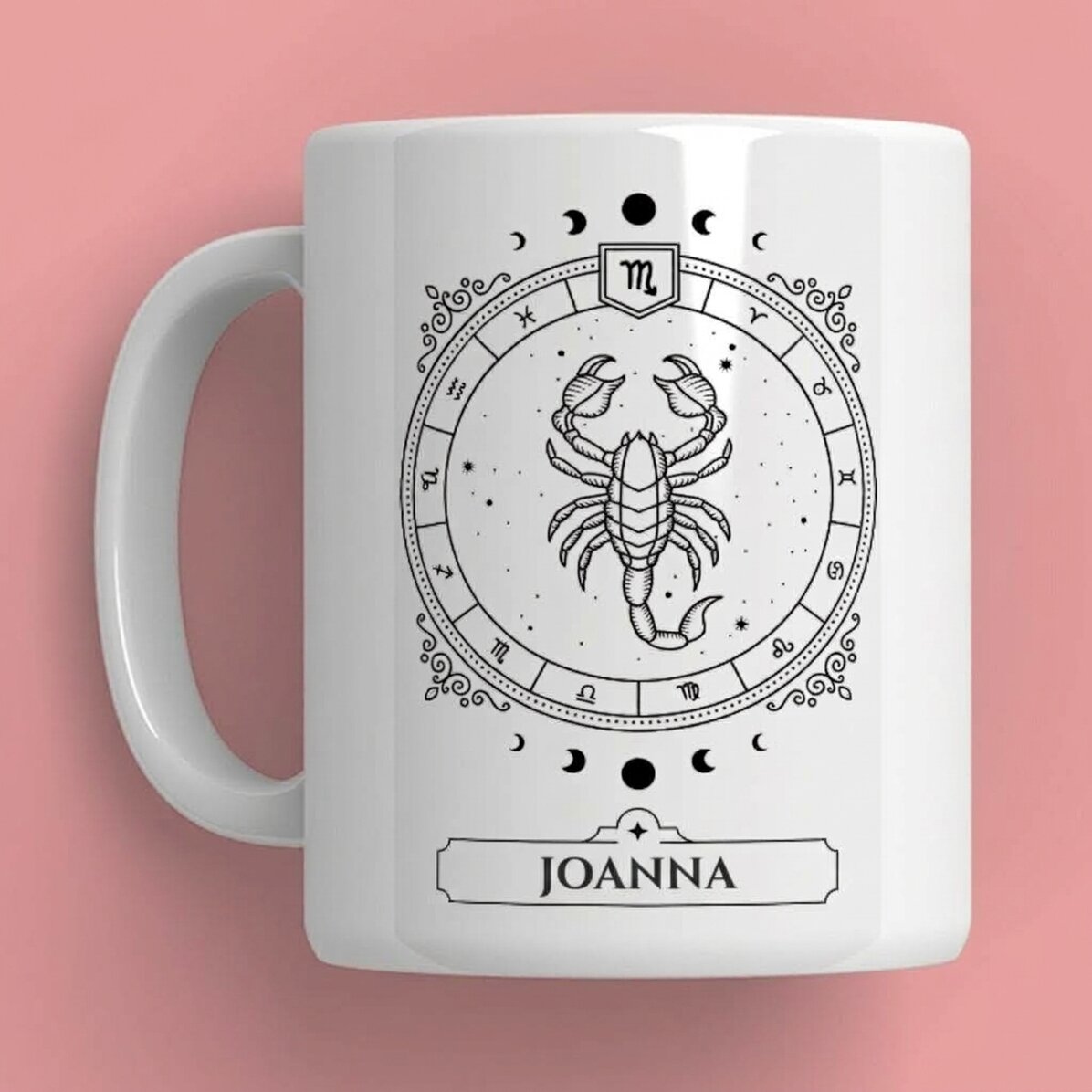 Tazza personalizzata con nome e segno zodiacale - Scorpione