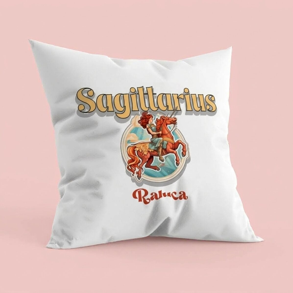 Cuscino personalizzato con nome e segno zodiacale - Sagittario