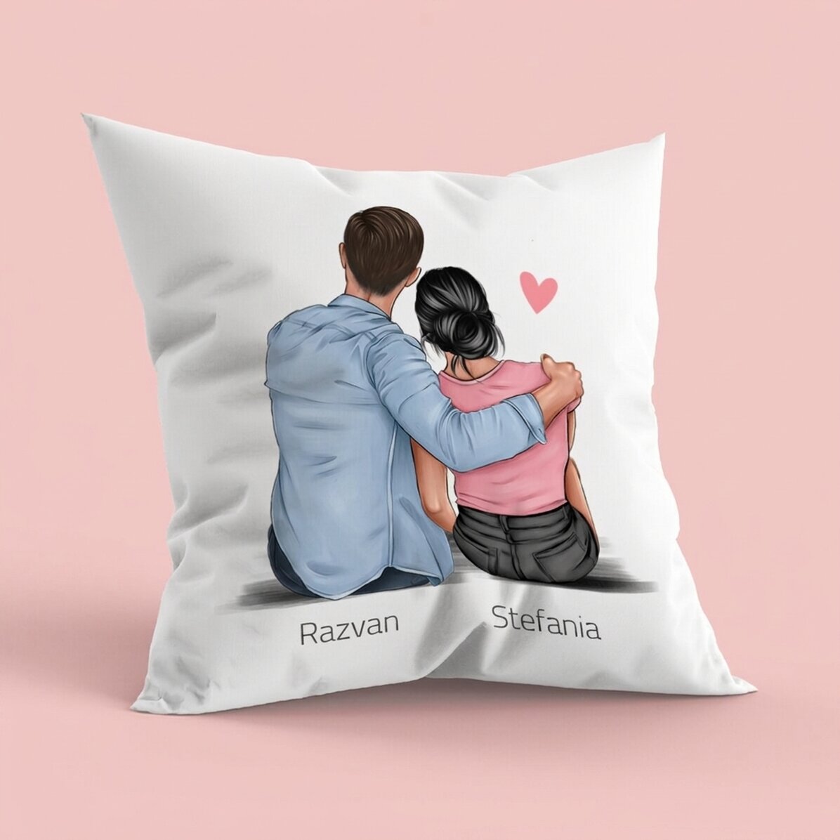Cuscino personalizzato con nome - Coppia