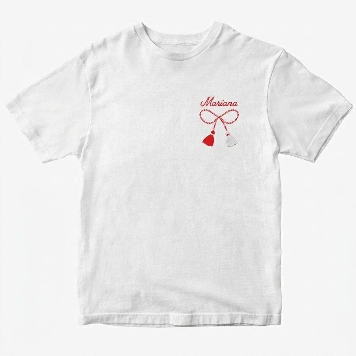 Maglietta in cotone personalizzata con una scritta