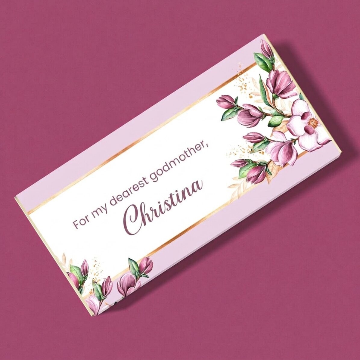 Cioccolato personalizzato con nome e messaggio - Una bella primavera